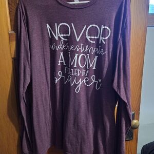 Bella Canvas Maroon Graphic Long Sleeve Tee